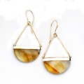 Montana agate gold filled earrings